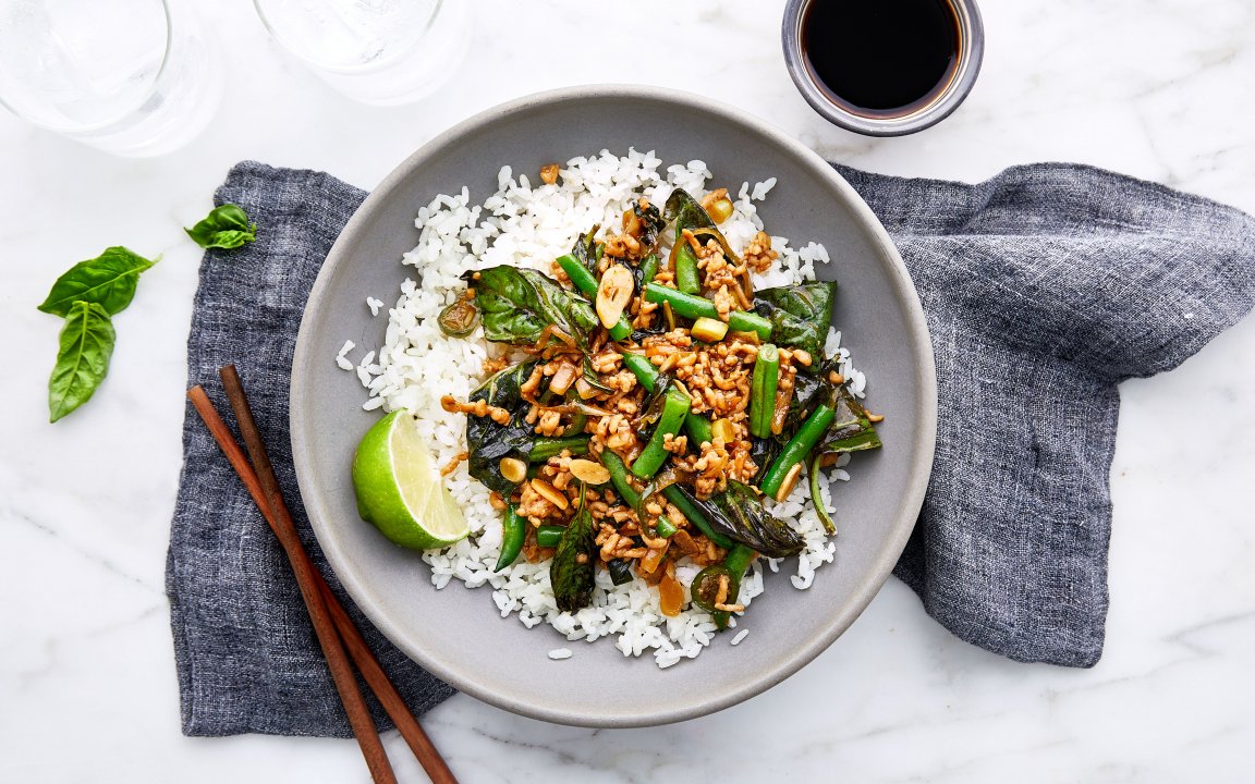Thai Basil Chicken with Green Beans (Pad Grapow) Good Eggs Meal Kits